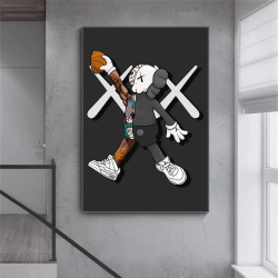 Cartoon Basketball Wall Art